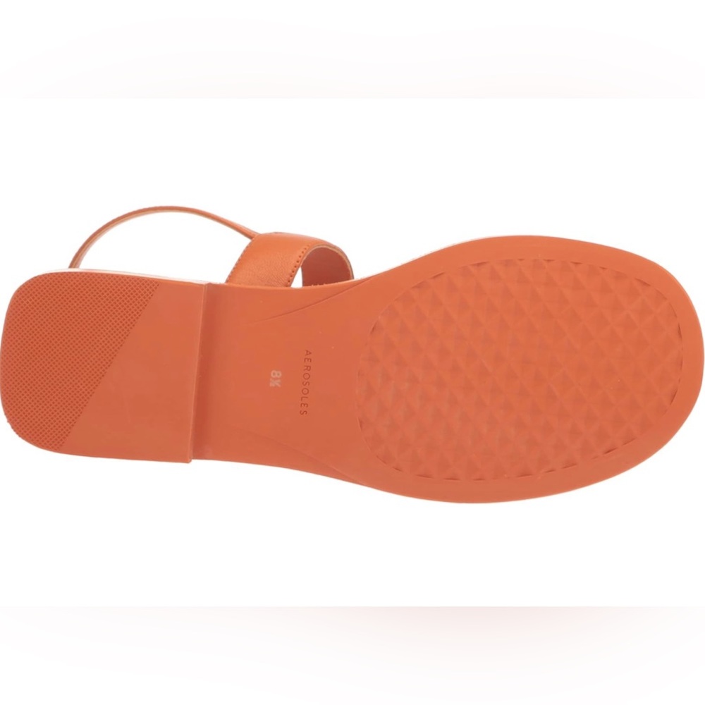 NIB $129 MSRP Aerosoles Women’s Cherry Flat Sandals in Mandarin Orange Size 5.5 - Picture 5 of 10